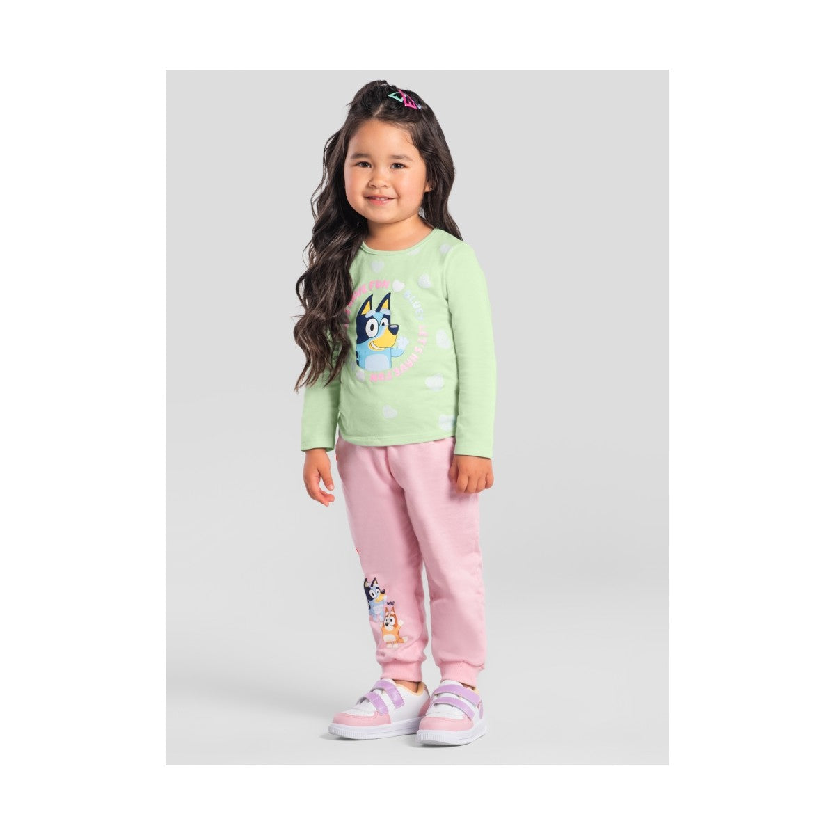 Blusa Infantil Menina Da Bluey Com Brilho Brandili