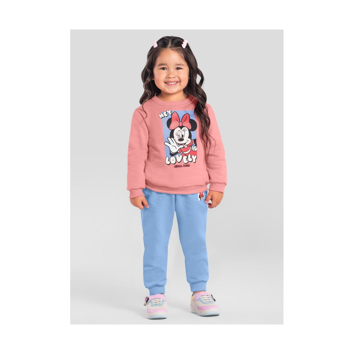 Conjunto Infantil Menina Minnie Com Brilho