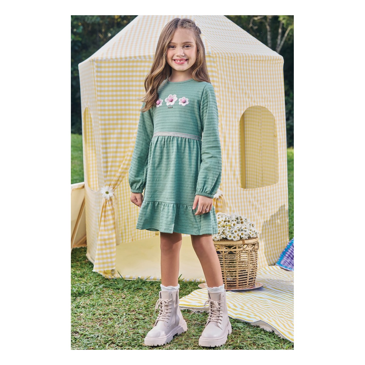 Vestido Em Malha Textura Verde Ultramarine