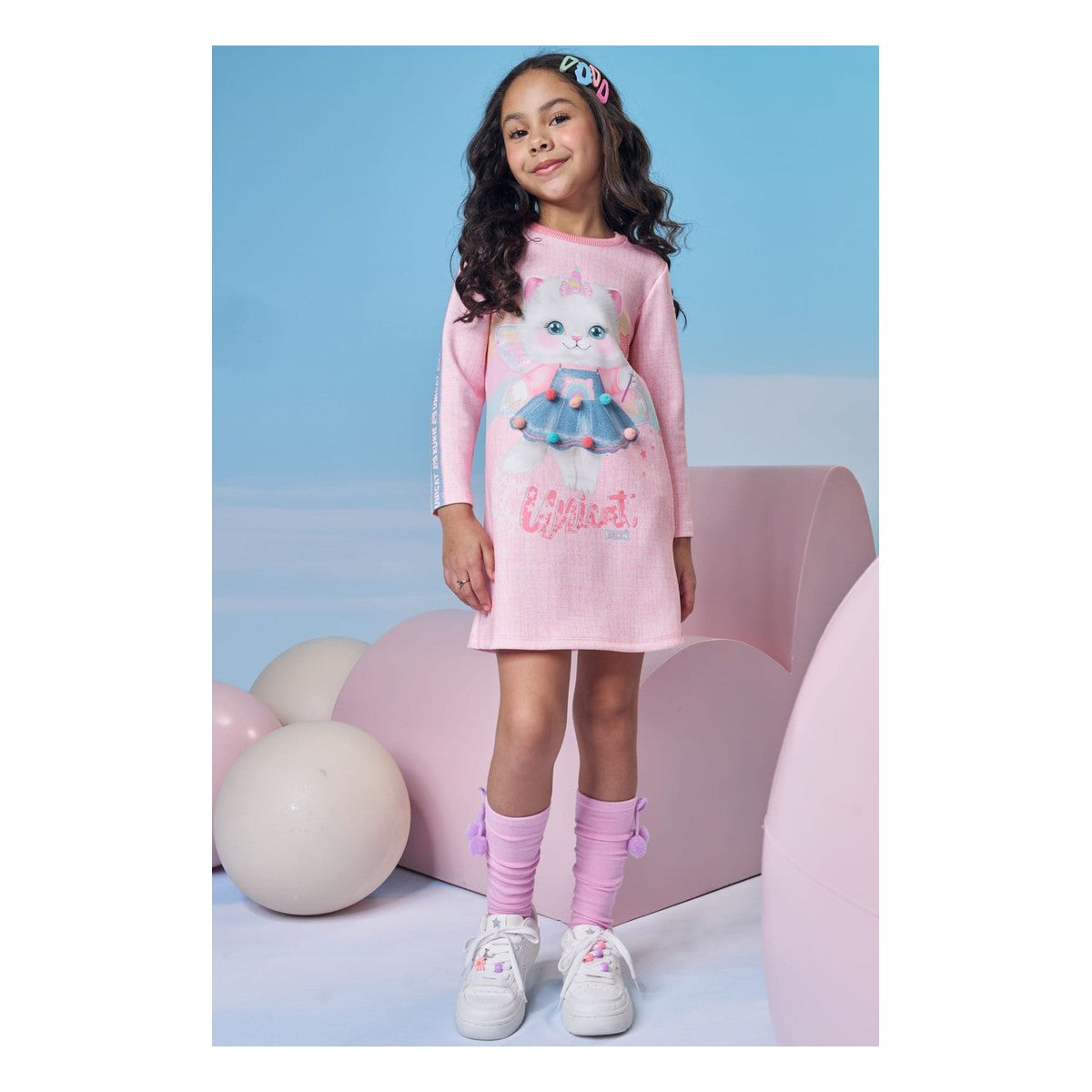 Vestido Em Fly Tech Rosa Claro