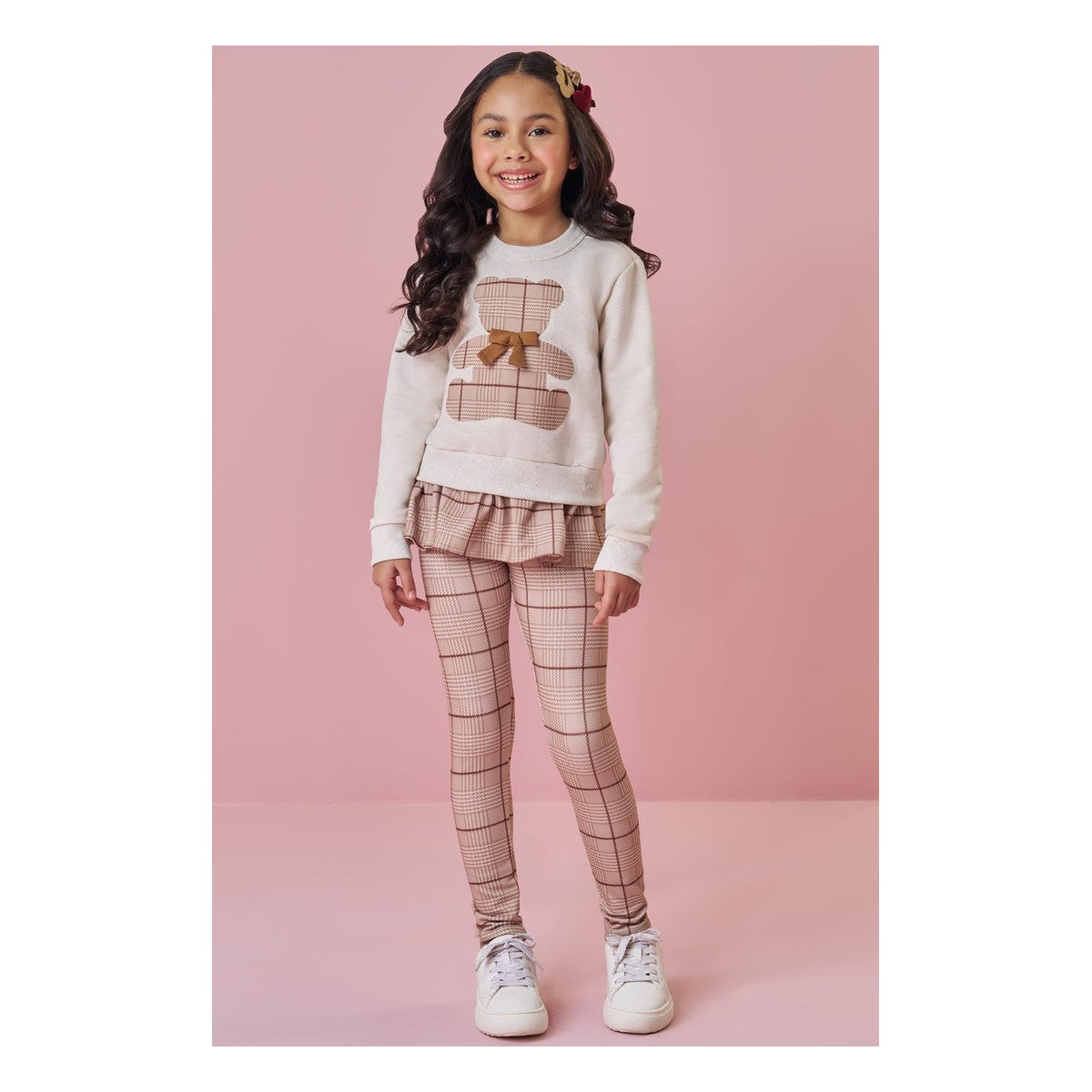 Blusao ML E Legging Bege Claro