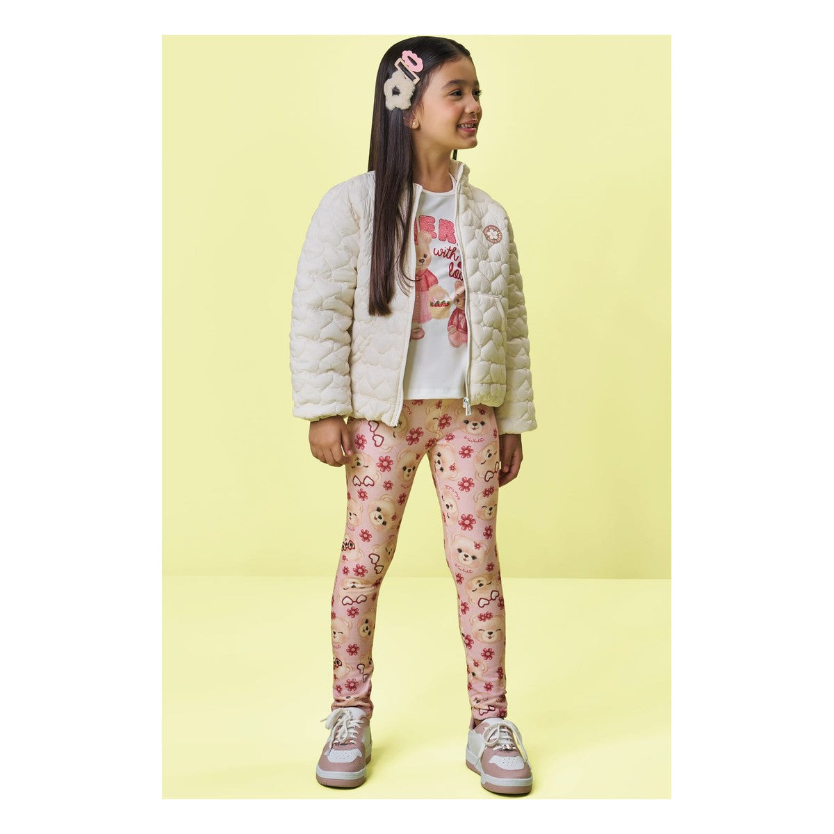 Calca Legging Em Molecotton Rosa Seda